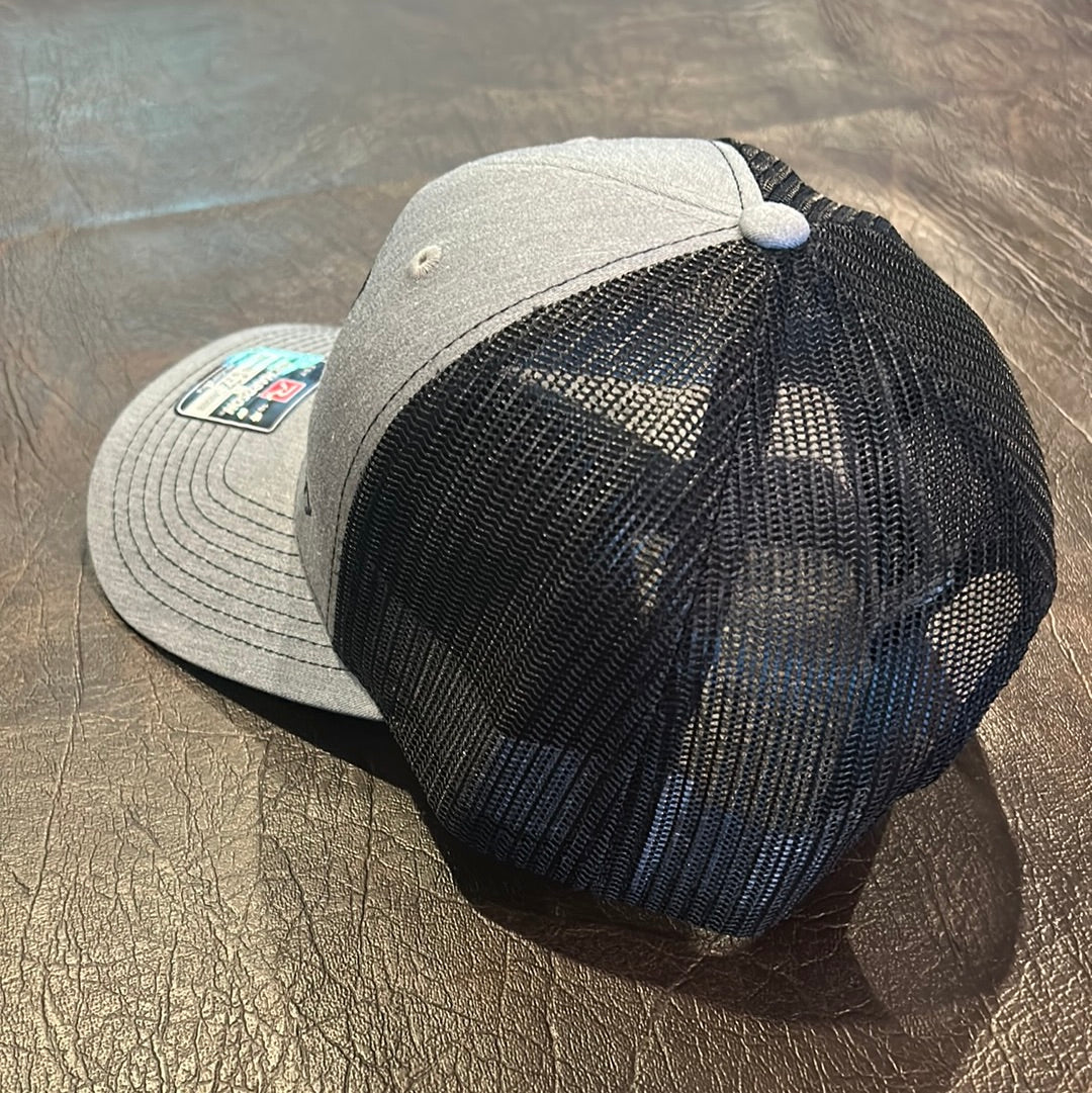 Trucker SnapBack - Gray/Black - Thin Blue Line - #MidwestCountry - Black