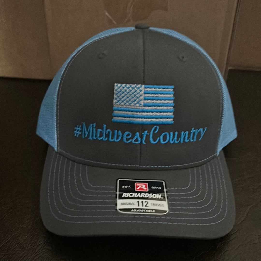Gray and Blue Trucker SnapBack