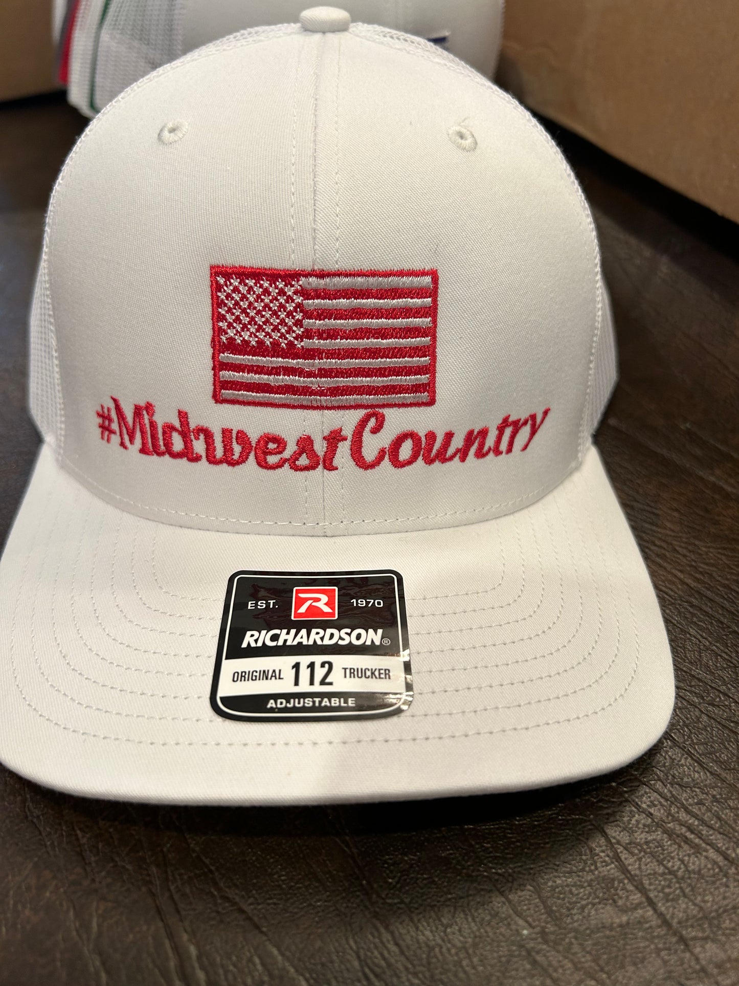 White and Red Trucker SnapBack