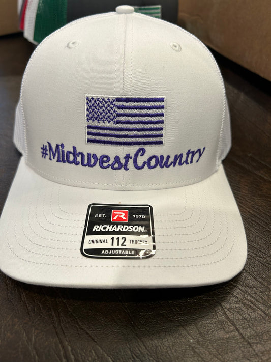 White and Purple Trucker SnapBack