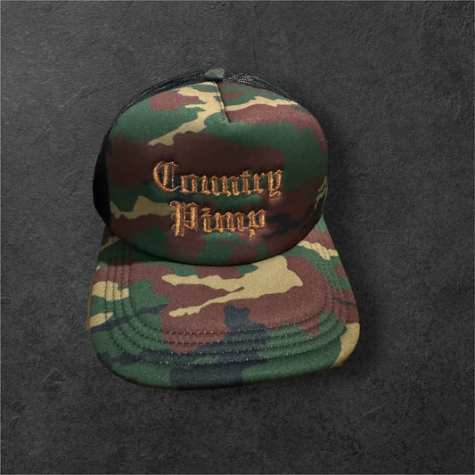 SnapBack Camo - Country Pimp - gold (Puffy)