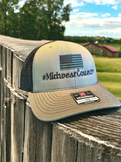 Trucker SnapBack - Green/Black - #MidwestCountry - Black